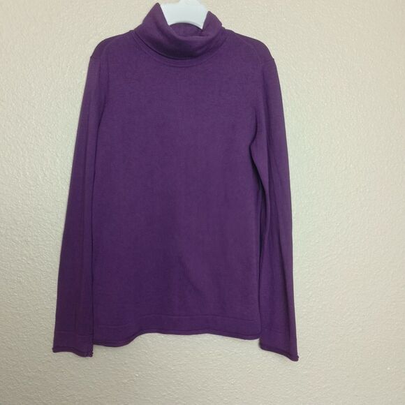 J. Jill Tops - J.Jill Womens Top Size S Classic Turtleneck High Neck Long Sleeve T-Shirt Purple